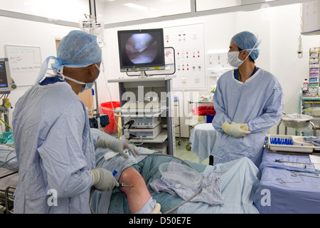 Hospital operation surgery NHS Admission Doctor Surgeon admission Stock Photo