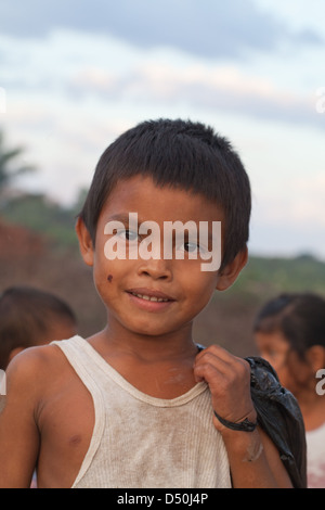 Little Amerindian boy of the Arawak tribe, Fair View village ...