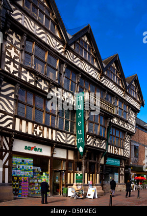 Elizabethan Ancient High House in Stafford Staffordshire the largest timber framed town house in England now used as a museum Stock Photo