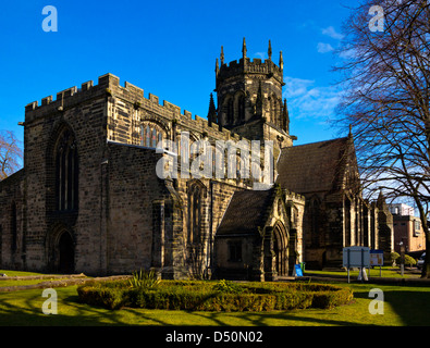 Collegiate Church of St Mary's in Stafford Staffordshire England UK built 13th century restored 1842 by Giles Gilbert Scott Stock Photo