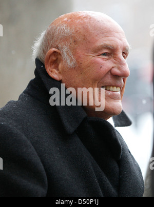 Ex racing car driver , Sir Stirling Moss at Memorial service for Professor Sid Watkins, former FIA Formula one medical delegate, LONDON, UK Stock Photo