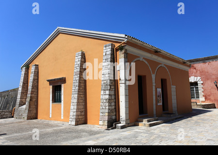 The Byzantine museum inside the Old Fort, Old Town, Corfu Town, Corfu Island, Greece, Europe Stock Photo