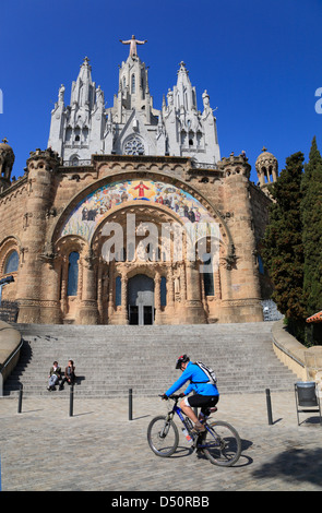 Temple del Sagrat Cor at Tibidabo, Barcelona Spain Stock Photo