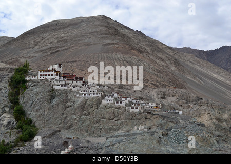 Diskit Monastery in Nubra Valley, one of the oldest monasteries in the region. Stock Photo