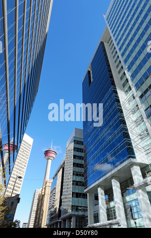 Calgary, Canada - October 6th, 2012: Skyscraper in the Downtown area of Calgary city Alberta Canada Stock Photo