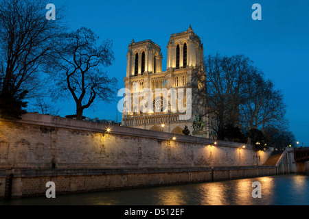 Notre dame cathedral, Paris, Ile de France, France Stock Photo