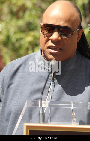 March 20, 2013 - Hollywood, California, U.S. - I15595CHW .The Funk Brothers Honored With Star On The Hollywood Walk Of Fame .7065 Hollywood Blvd, Hollywood, CA .03/21/2013 .STEVIE WONDER  . 2013(Credit Image: © Clinton Wallace/Globe Photos/ZUMAPRESS.com) Stock Photo