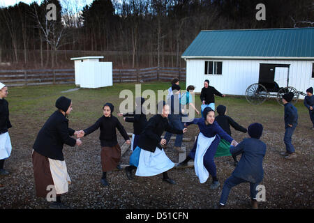 Dec 05, 2012 - Bergholz, Ohio, U.S. - Children play during a break in thier school day in Bergholz, Ohio. (Credit Image: © Michael Francis McElroy/ZUMAPRESS.com) Stock Photo