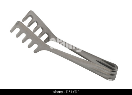 spaghetti tongs isolated on a white background (clipping path) Stock Photo