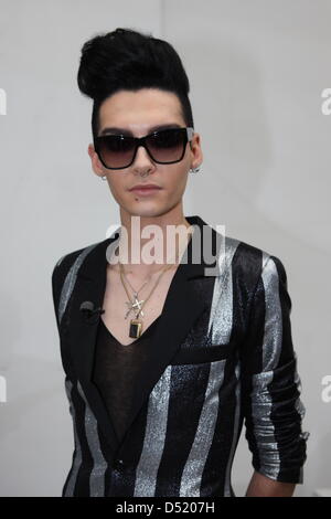 Bill Kaulitz, singer of the pop-band Tokio Hotel, attends the presentation of the Spring/Summer 2011 collection of Wunderkind by Wolfgang Joop during Paris Pret A Porter in Paris, France, 6 October 2010. The presentation of the Spring-Summer 2011 collections takes place from 28 September to 6 October 2010. Photo: Hendrik Ballhausen Stock Photo