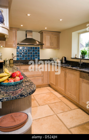 A small contemporary fitted kitchen. Stock Photo