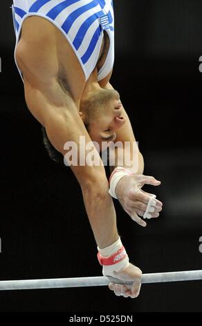 Greece's Charalampos Kailidis competes in the 2010 Artistic Gymnastics World Championships in Rotterdam, The Netherlands, 18 October 2010. Photo: Marijan Murat Stock Photo