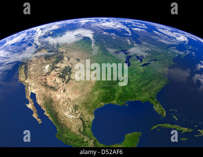 Earth View from Space, North and South America Stock Photo - Alamy