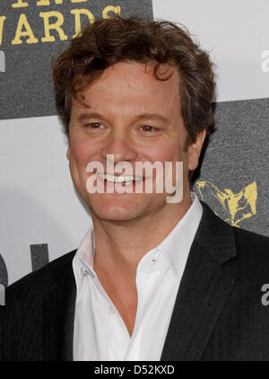 British actor Colin Firth arrives for the 25th Film Independent Spirit Awards in Los Angeles, CA, United States, 05 March 2010. The Spirit Awards honours independent film productions. Photo: Hubert Boesl Stock Photo