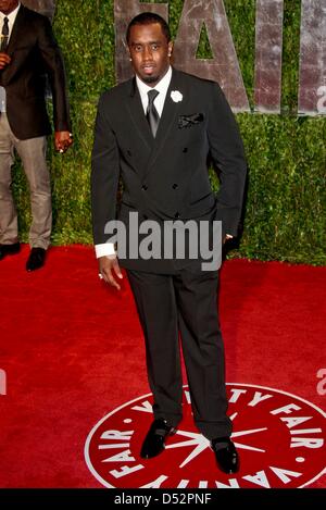 US actor and musician Sean John Combs arrives at the Vanity Fair Oscar Party at Sunset Tower in Los Angeles, USA, 07 March 2010. Photo: Hubert Boesl Stock Photo