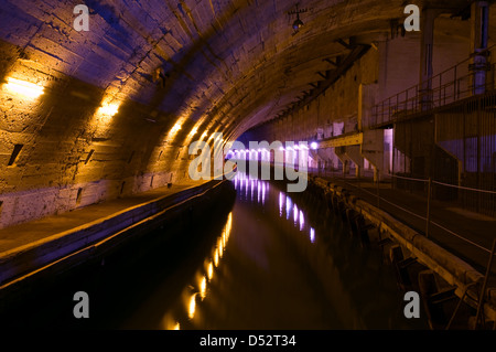 soviet submarine repair dockage in balaklava bay Stock Photo