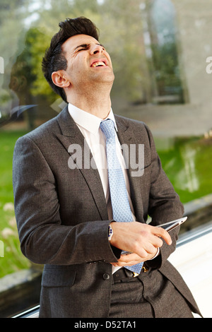 Man stressed out at work Stock Photo