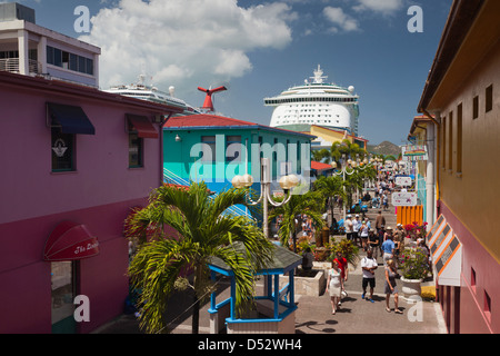 Antigua and Barbuda, Antigua, St. Johns, Heritage Quay, Cruise ship terminal shopping area. Stock Photo