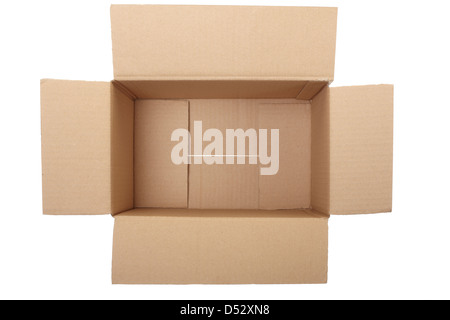 Empty cardboard box Stock Photo