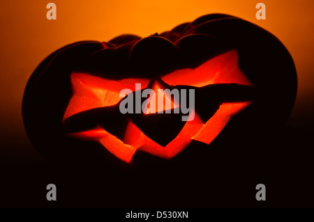 halloween pumpkin isolated on black Stock Photo