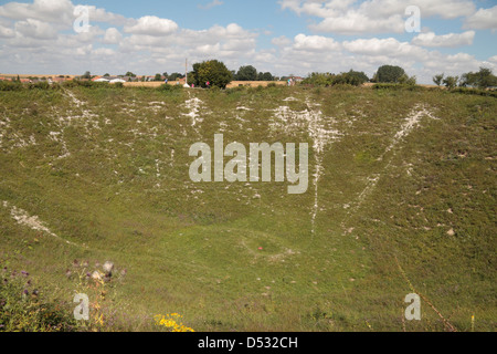 The Lochnagar mine crater near La Boisselle, Somme, Picardy, France. Stock Photo