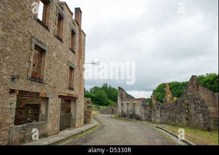 Destroyed Oradour sur Glane in the French Limousin Stock Photo