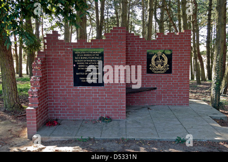 Memorial dedicated to the Accrington Pals in the Sheffield Memorial Park, Somme, Picardy, France. Stock Photo