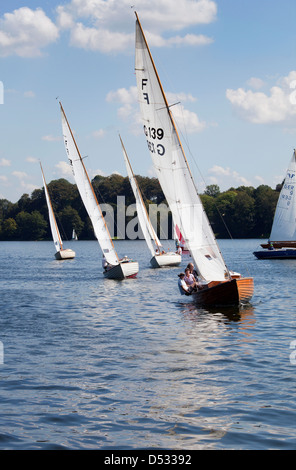 Essen, Germany, sailboats on the Baldeneysee Stock Photo