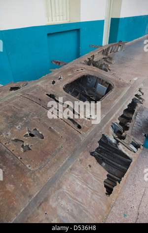 Cuba, Matanzas Province, Central Australia, Museo de la Comandancia. Wreckage of US-made A-26 bomber. Stock Photo