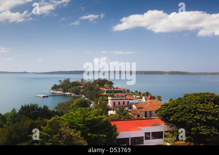 Cuba, Cienfuegos Province, Cienfuegos, Punta Gorda, elevated view Stock Photo