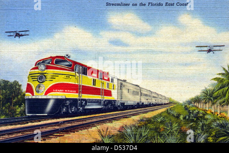 Streamliner on the Florida East Coast Stock Photo