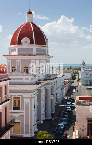 Cuba, Cienfuegos Province, Cienfuegos, Palacio de Gobierno, elevated view Stock Photo