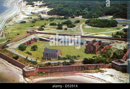 Aerial view of Fort Clinch State Park: Fernandina Beach, Florida Stock Photo