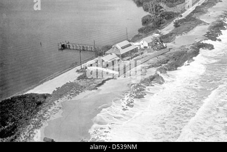 Aerial view of Gilbert's Bar House of Refuge: Stuart, Florida Stock Photo