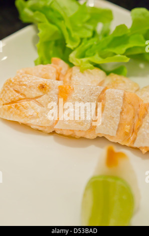 Grilled salmon belly , japanese cuisine Stock Photo