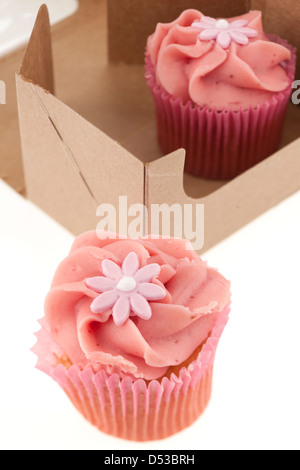Iced Strawberry iced bun Stock Photo