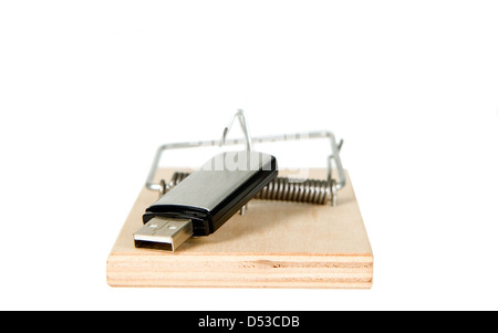 A mouse trap with portable driver on it Stock Photo