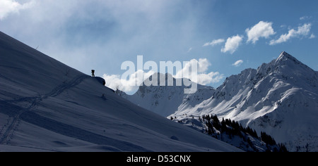 Ski touring Domes de Miage, France Stock Photo