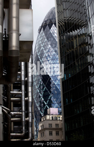 The Gherkin in the City of London Stock Photo