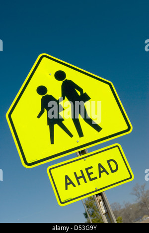 Stop sign crosswalk pedestrians Stock Photo - Alamy