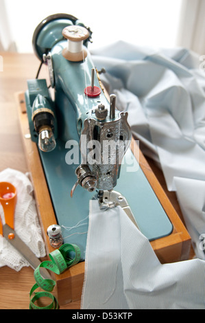 Close up of vintage sewing machine Stock Photo