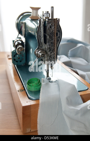Close up of vintage sewing machine Stock Photo