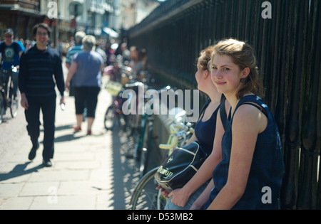 Cambridge Graduation Day, Cambridge, England, May 2010. Bustling Cambridge City Centre on graduation day. Stock Photo