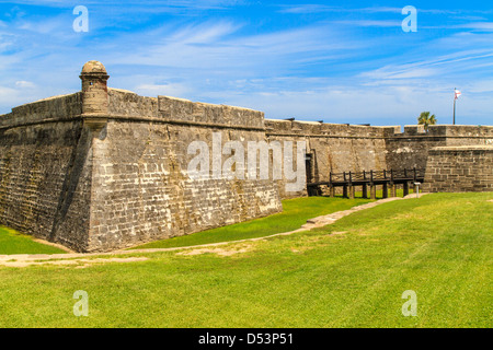 St. Augustine Fort, Castillo de San Marcos National Monument, Florida Stock Photo