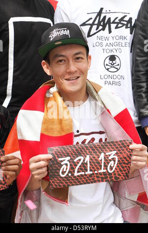 Edison Chen attended fashion brand activity in Taipei,Taiwan, China on Thursday March 21, 2013. Stock Photo