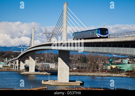 Driver-less rapid transit system in Vancouver, Canada Stock Photo