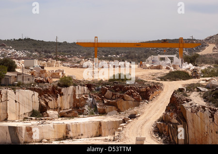 Marble quarry in the region of Borba, Alentejo, Portugal Stock Photo