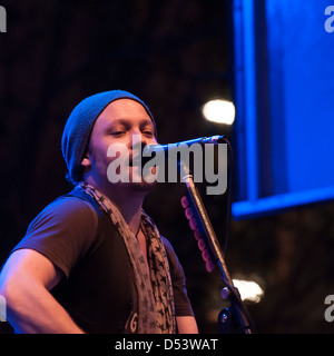 Beau Tyler of We The Ghost performs at Heart of Texas Rockfest in Austin TX. We The Ghost is a pop rock band from Tulsa, Oklahoma. Stock Photo