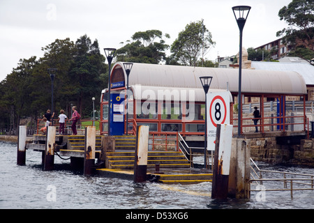 Balmain east ferry wharf on Sydney harbour, in 2013, prior to the new DDA compliant wharf being constructed,NSW,Australia Stock Photo