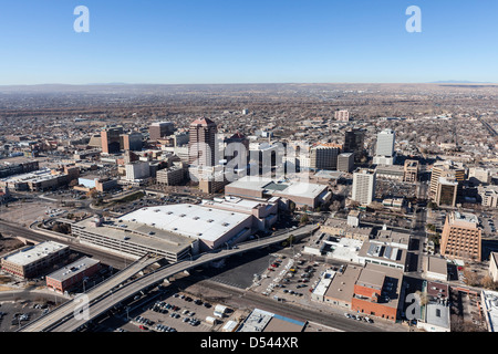 Albuquerque New Mexico downtown aerial view. Stock Photo